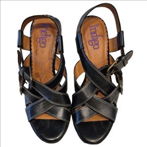 Indigo By Clarks Women's Black Strappy Sandals